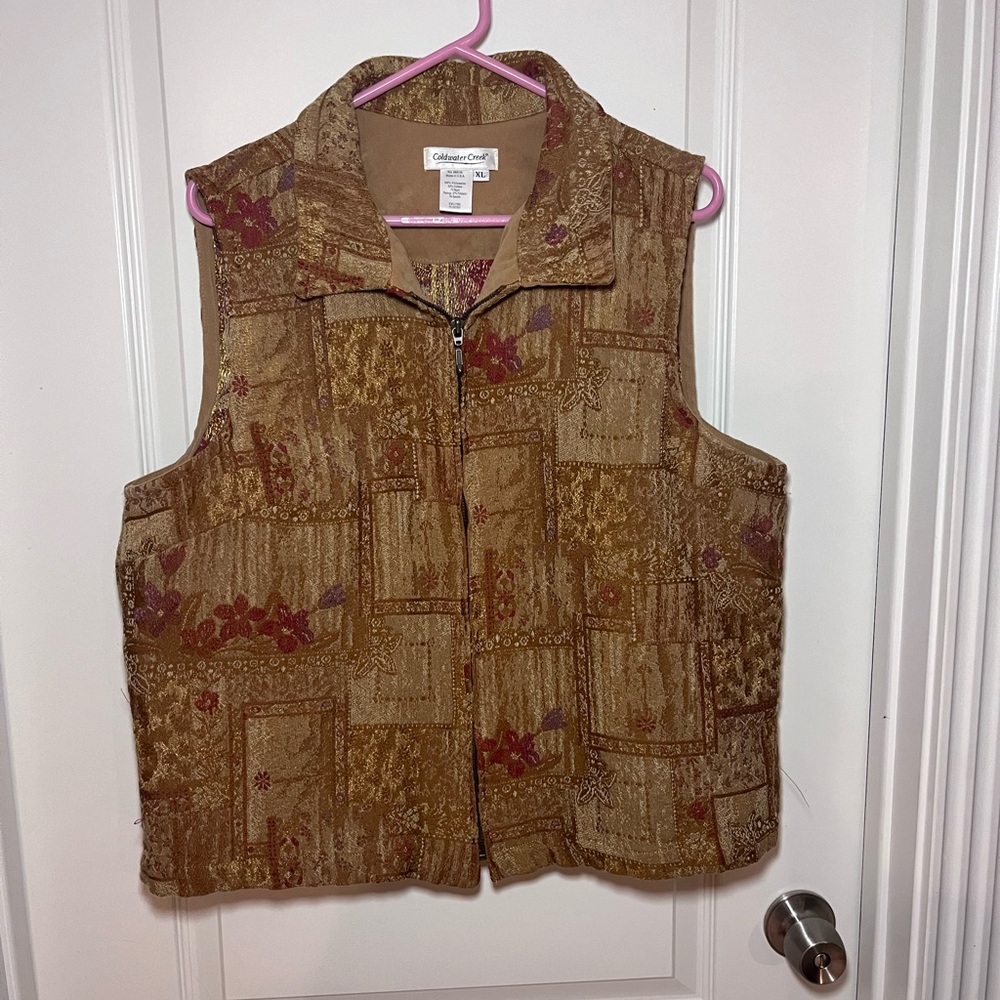 Vintage Coldwater Creek Patterned Vest